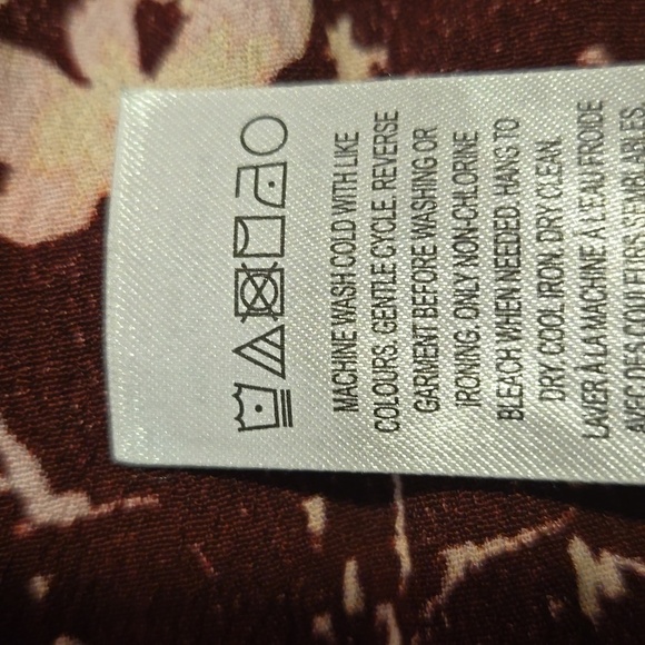 Hatley Floral V-Neck Adjustable Waist Asymmetrical Ruffled Hem Dress Size XL - Picture 10 of 11